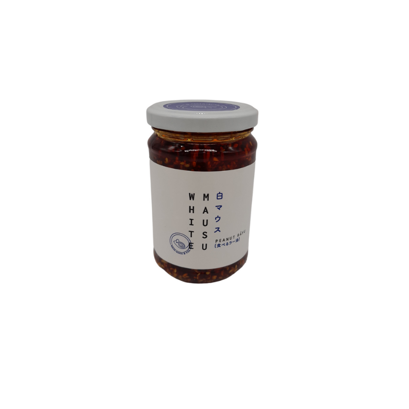 White Mausu Peanut Rayu (240g) White Mausu Peanut Rayu (240g)