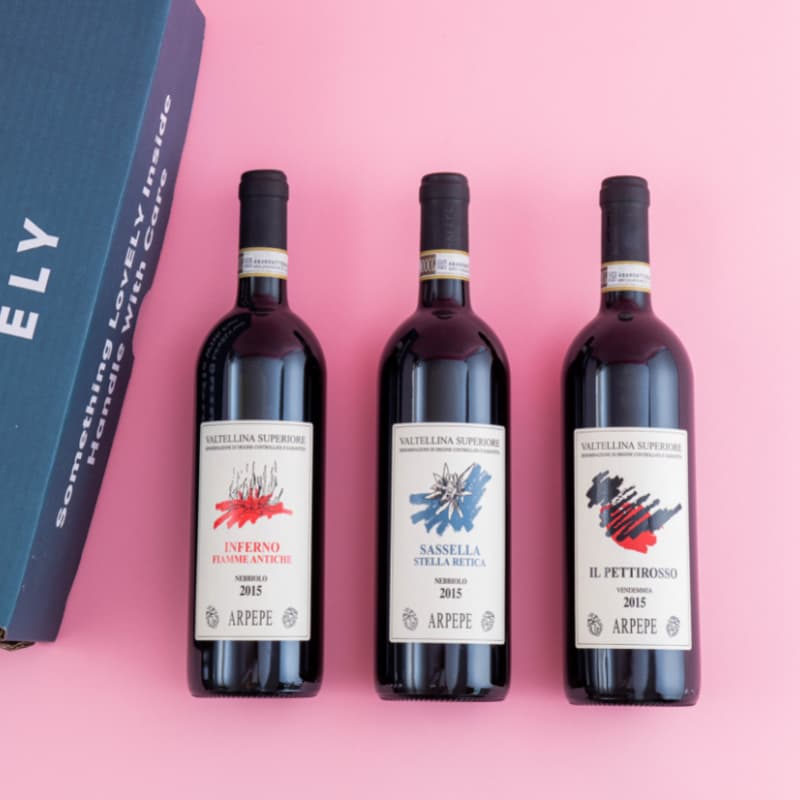 Arpepe - Outstanding Nebbiolo from the Italian Alps 3 bottle Gift Box Arpepe - Outstanding Nebbiolo from the Italian Alps 3 bottle Gift Box