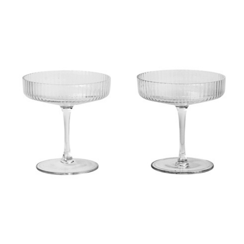 Ripple Champagne Saucers (Set of 2)