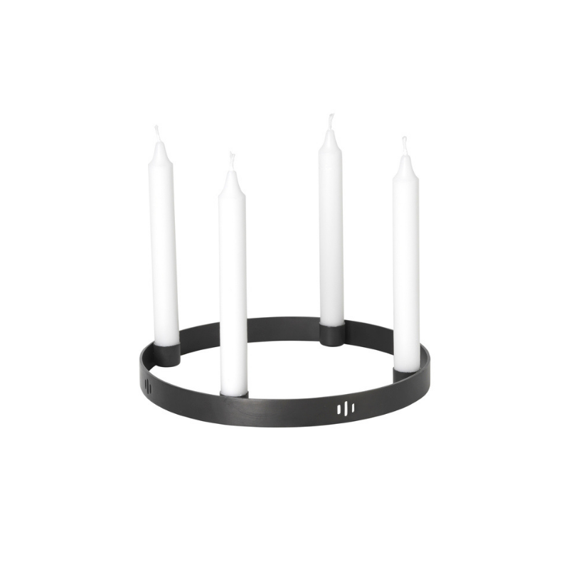 Candle Holder in Black Brass
